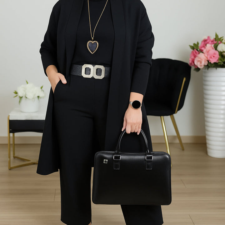 Priya | Tailored Three-Piece Set with Jacket, Coat and Pants