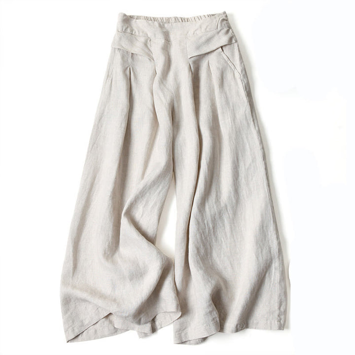 Nova | High-Waisted Wide-Leg Pants with Side Pockets