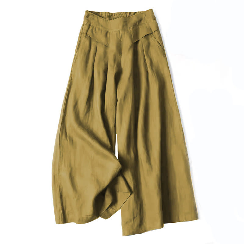 Nova | High-Waisted Wide-Leg Pants with Side Pockets