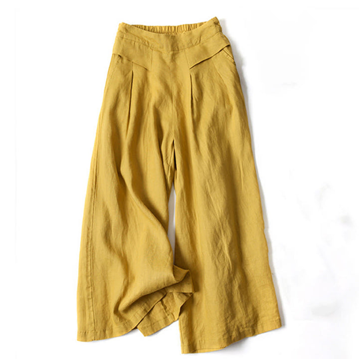 Nova | High-Waisted Wide-Leg Pants with Side Pockets