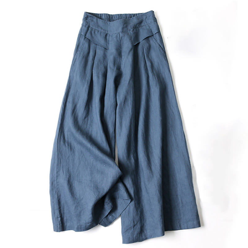 Nova | High-Waisted Wide-Leg Pants with Side Pockets