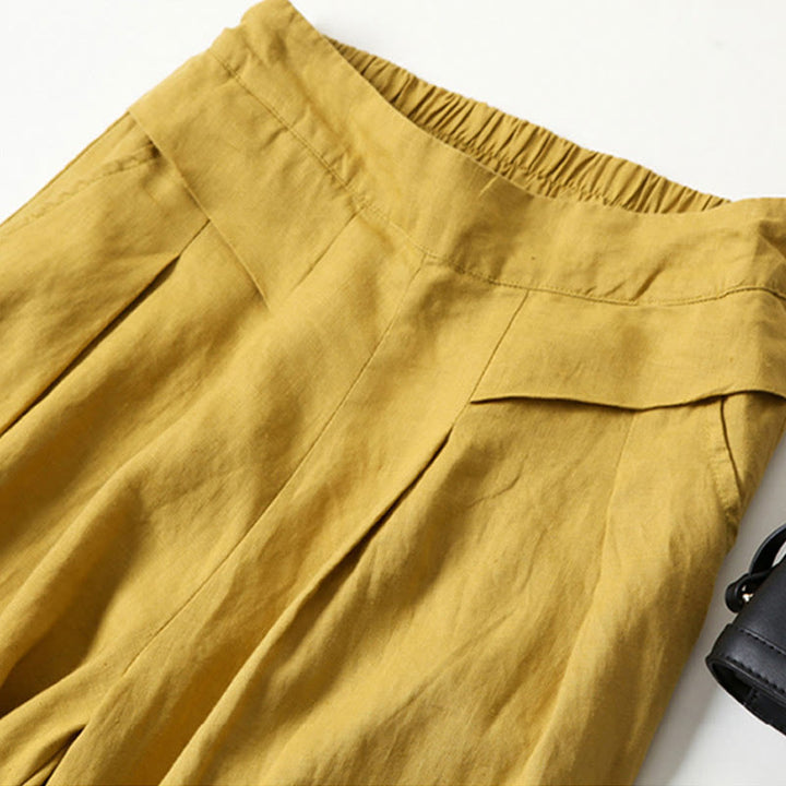 Nova | High-Waisted Wide-Leg Pants with Side Pockets