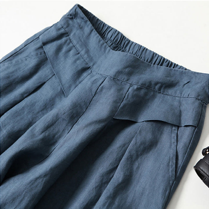 Nova | High-Waisted Wide-Leg Pants with Side Pockets