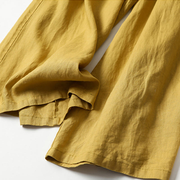 Nova | High-Waisted Wide-Leg Pants with Side Pockets