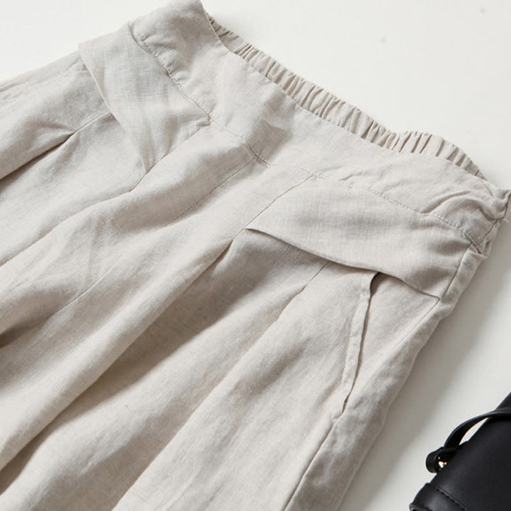 Nova | High-Waisted Wide-Leg Pants with Side Pockets