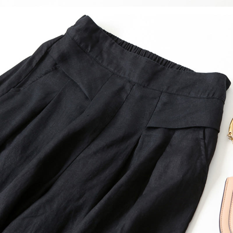Nova | High-Waisted Wide-Leg Pants with Side Pockets