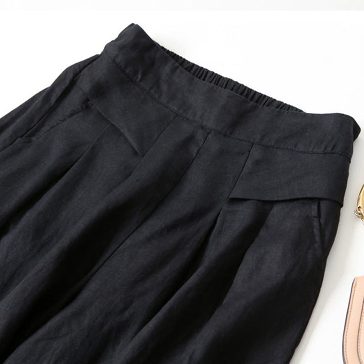 Nova | High-Waisted Wide-Leg Pants with Side Pockets