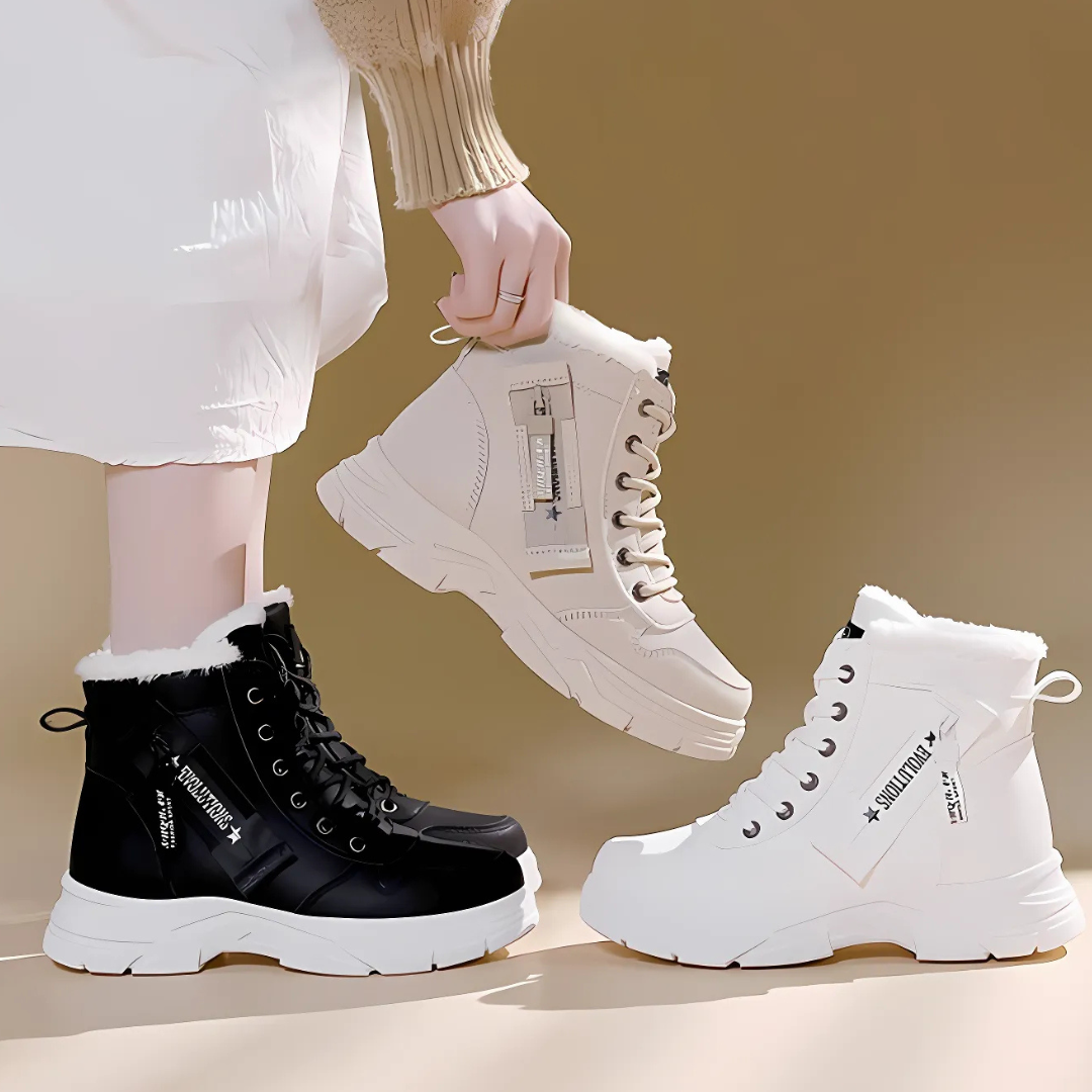 Finley | Fleece-Lined Platform High-Top Winter Sneaker Boots