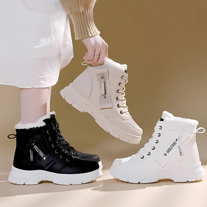 Finley | Fleece-Lined Platform High-Top Winter Sneaker Boots