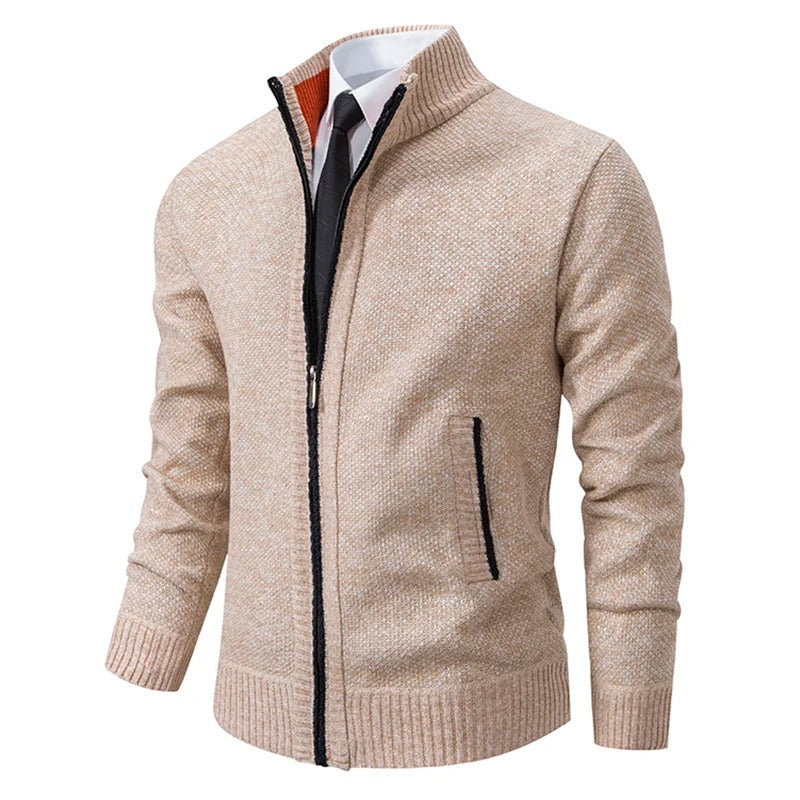 Atticus | Merino Wool Full-Zip Mock-Neck Sweater