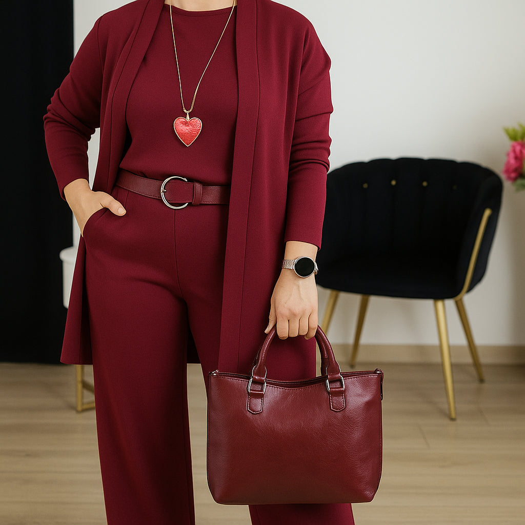 Priya | Tailored Three-Piece Set with Jacket, Coat and Pants
