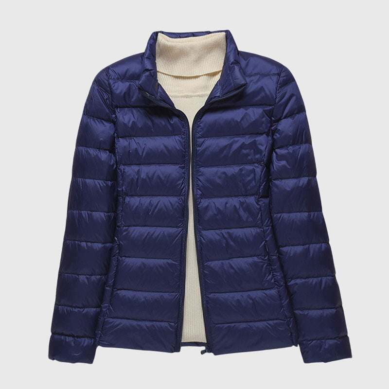 Evelyn | Lightweight Quilted Jacket with Hood or Stand Collar