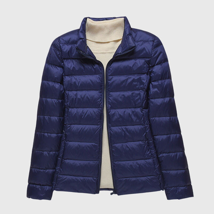 Evelyn | Lightweight Quilted Jacket with Hood or Stand Collar