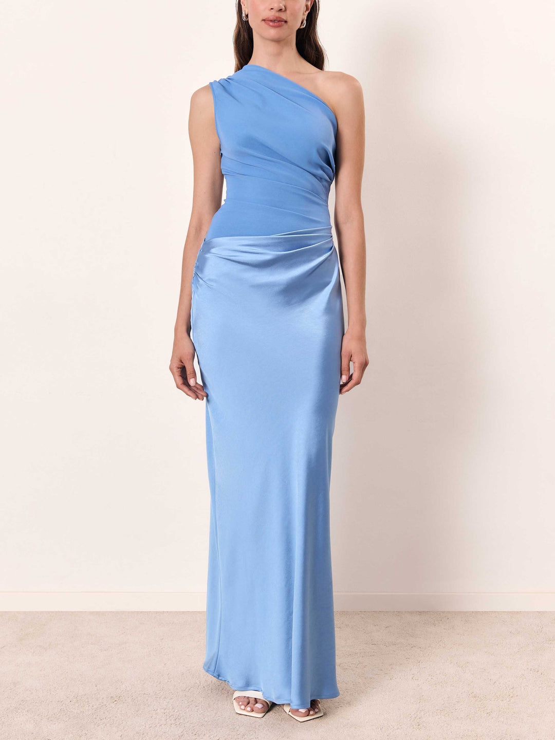 Pearl | One-Shoulder Pleated Maxi Formal Dress