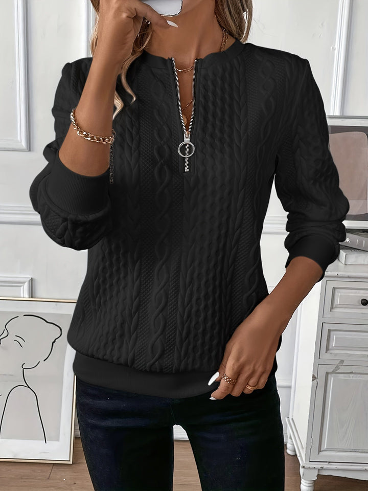 Kerry | Cable-Knit Zip-Up Sweater