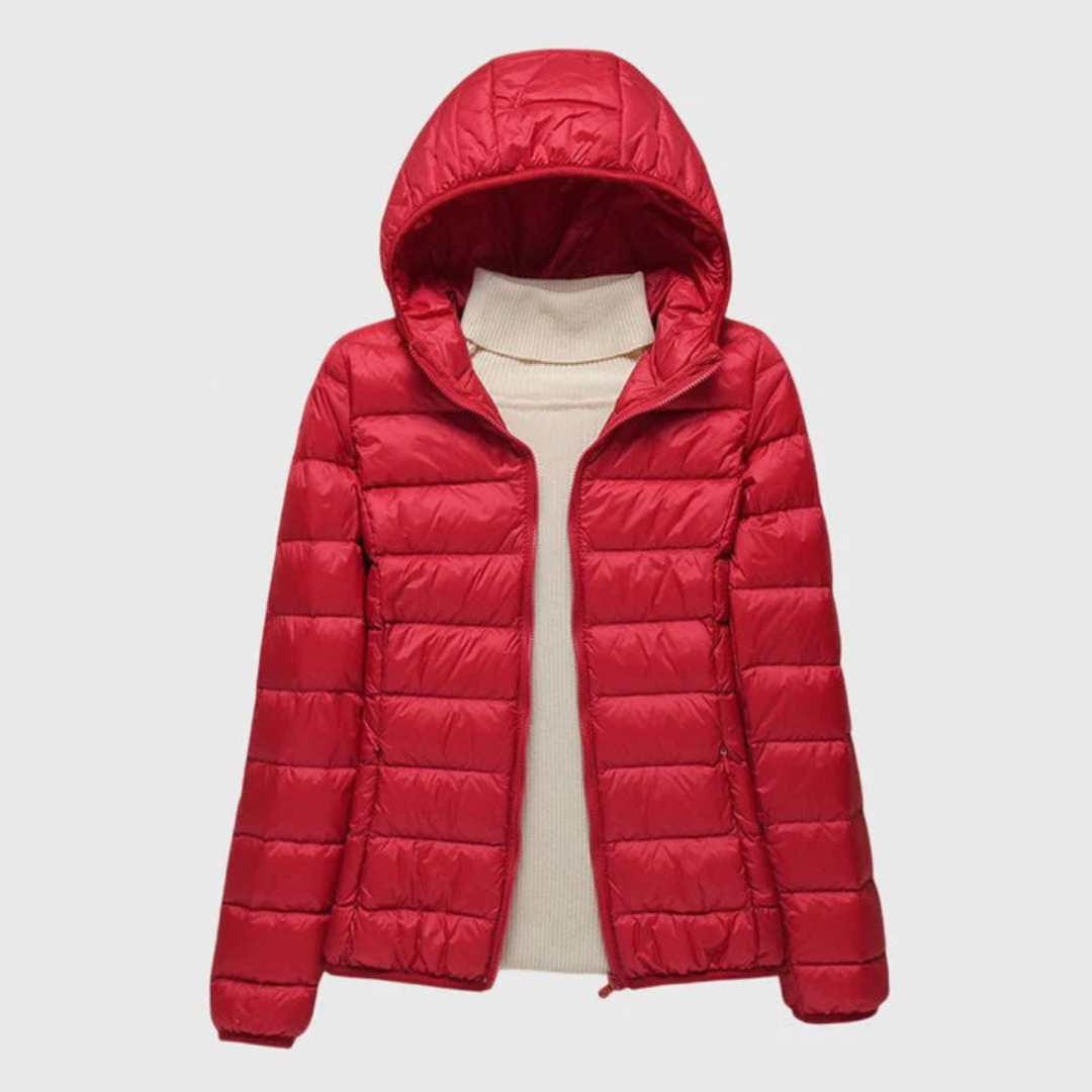 Evelyn | Lightweight Quilted Jacket with Hood or Stand Collar