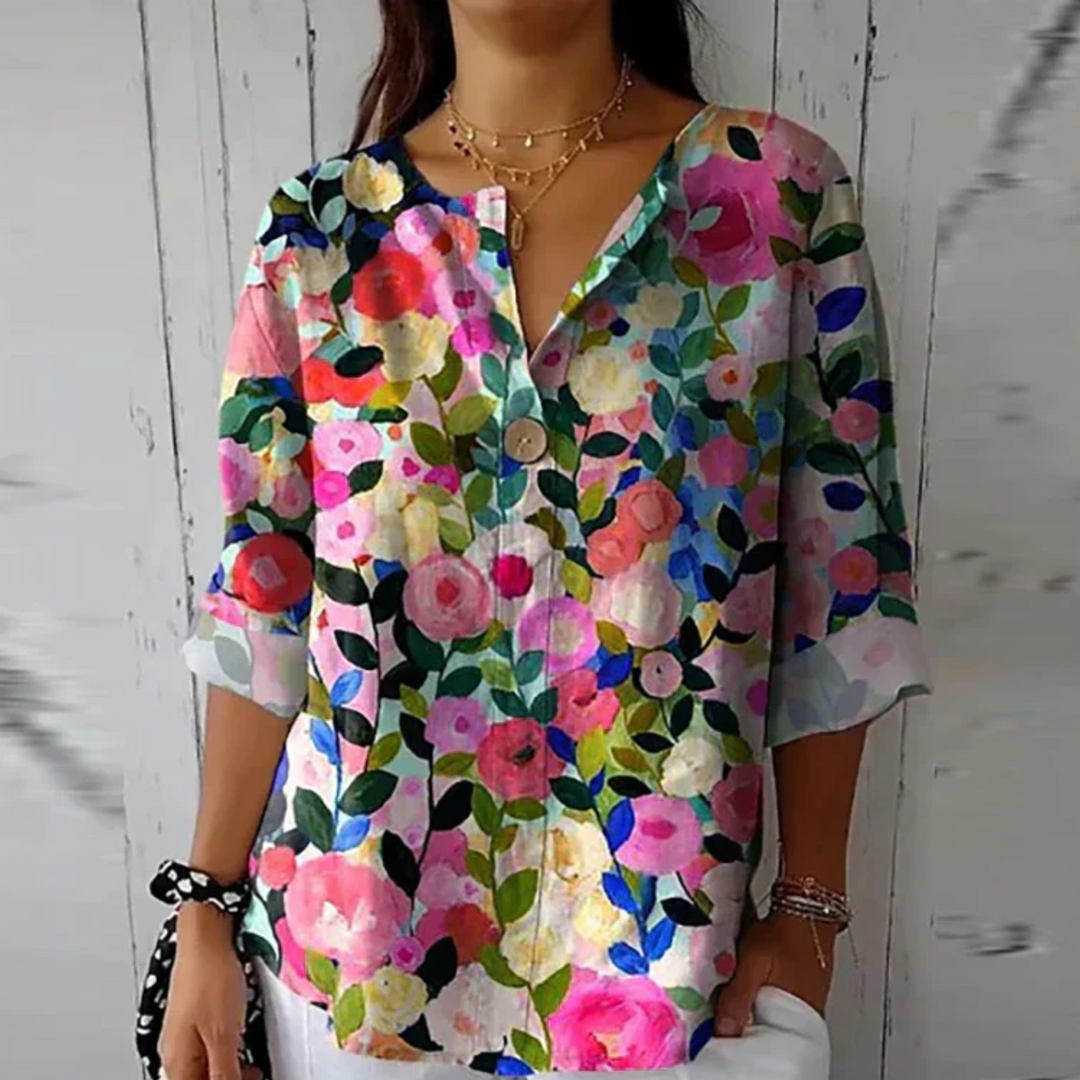 Darla | Chic Floral Print Blouse