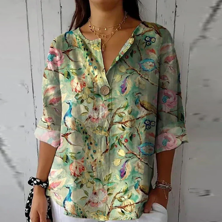 Darla | Chic Floral Print Blouse