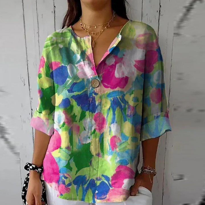 Darla | Chic Floral Print Blouse