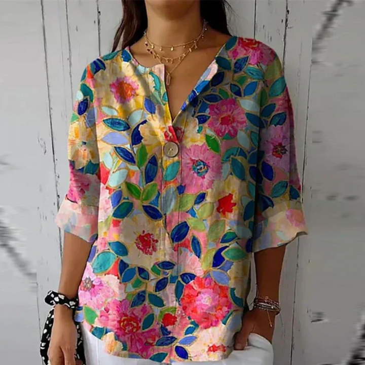 Darla | Chic Floral Print Blouse