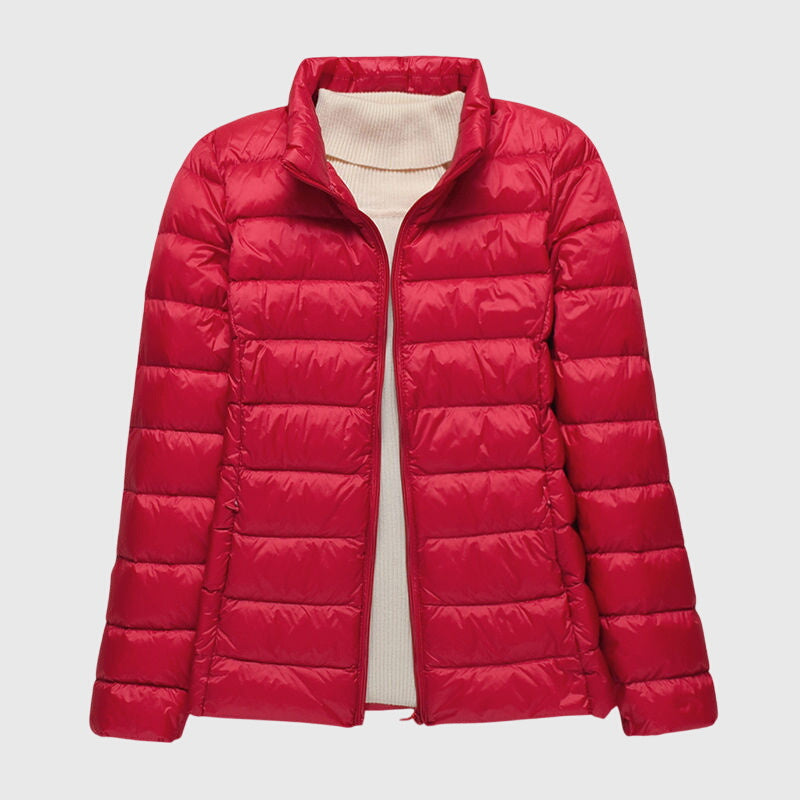 Evelyn | Lightweight Quilted Jacket with Hood or Stand Collar