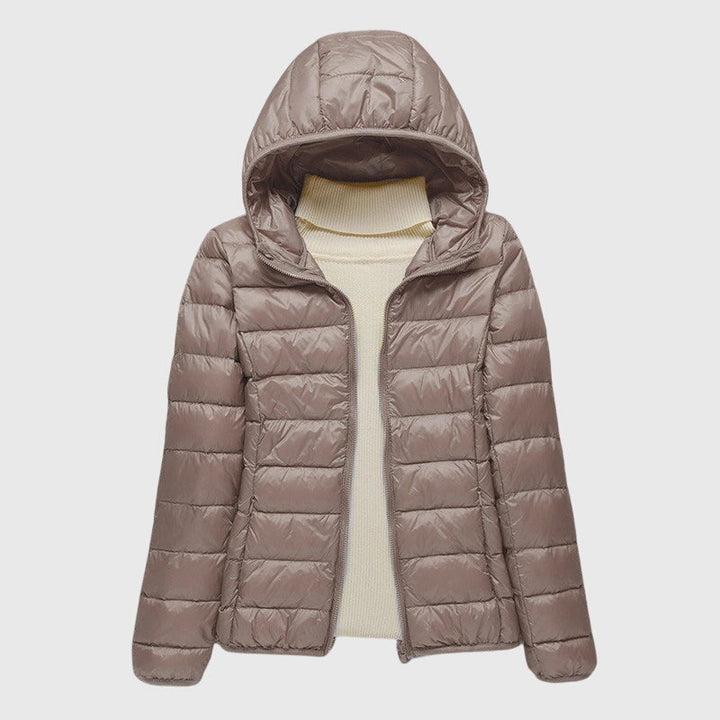 Evelyn | Lightweight Quilted Jacket with Hood or Stand Collar