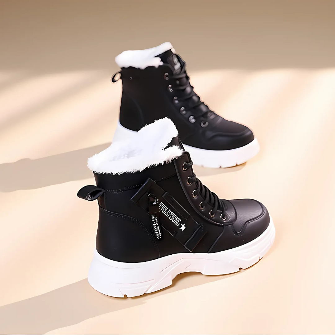 Finley | Fleece-Lined Platform High-Top Winter Sneaker Boots