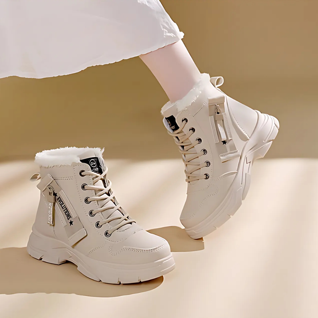Finley | Fleece-Lined Platform High-Top Winter Sneaker Boots