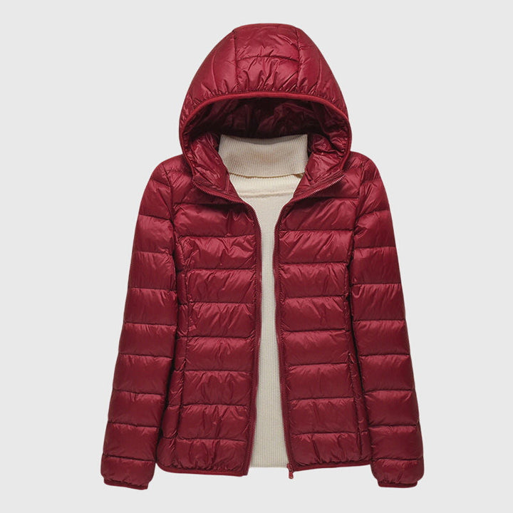 Evelyn | Lightweight Quilted Jacket with Hood or Stand Collar