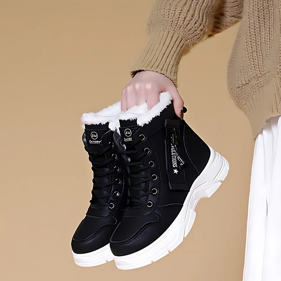Finley | Fleece-Lined Platform High-Top Winter Sneaker Boots