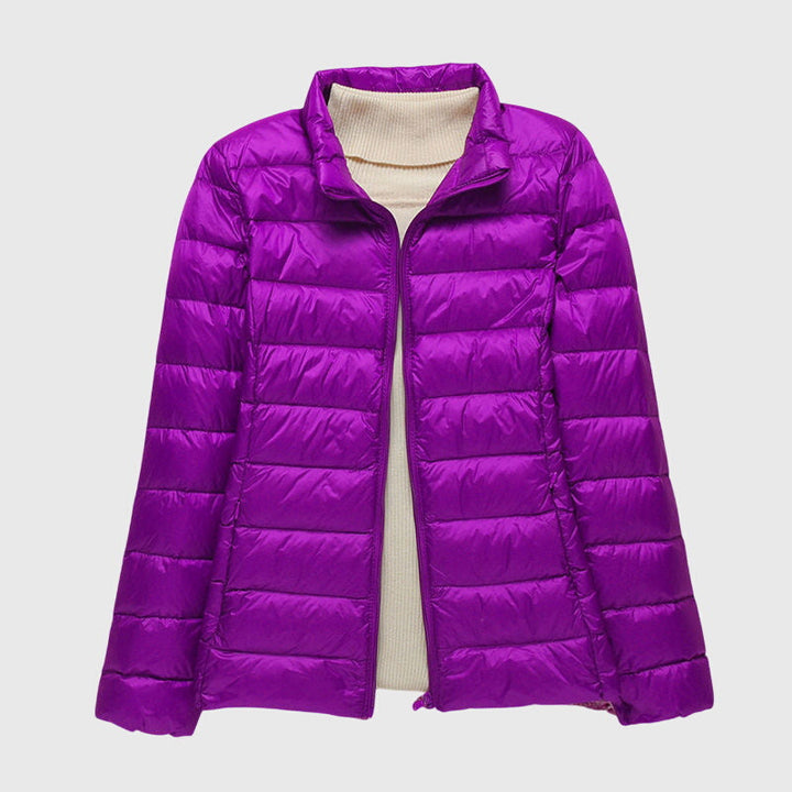 Evelyn | Lightweight Quilted Jacket with Hood or Stand Collar