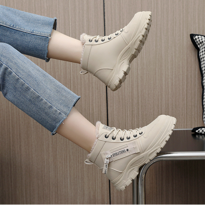Finley | Fleece-Lined Platform High-Top Winter Sneaker Boots