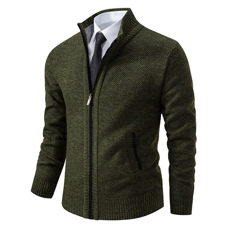 Atticus | Merino Wool Full-Zip Mock-Neck Sweater