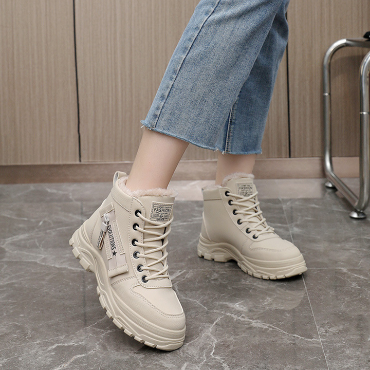 Finley | Fleece-Lined Platform High-Top Winter Sneaker Boots