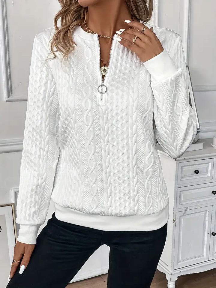 Kerry | Cable-Knit Zip-Up Sweater