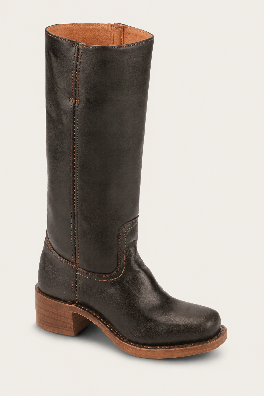 Brielle | Faux-Leather Knee-High Western Boots with Square Toe