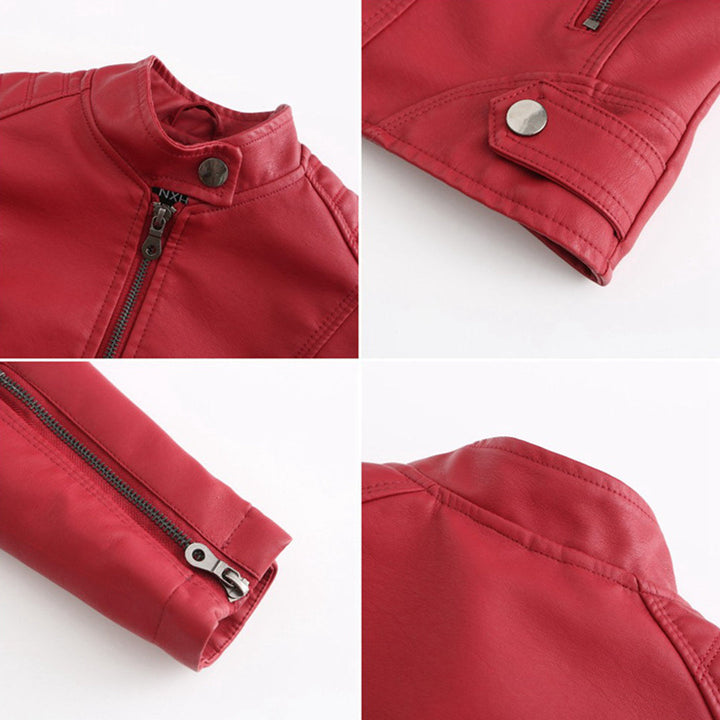 Briar | Tailored Leather Biker Jacket with Asymmetric Zip