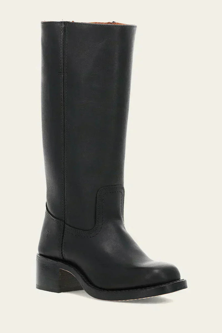 Brielle | Faux-Leather Knee-High Western Boots with Square Toe