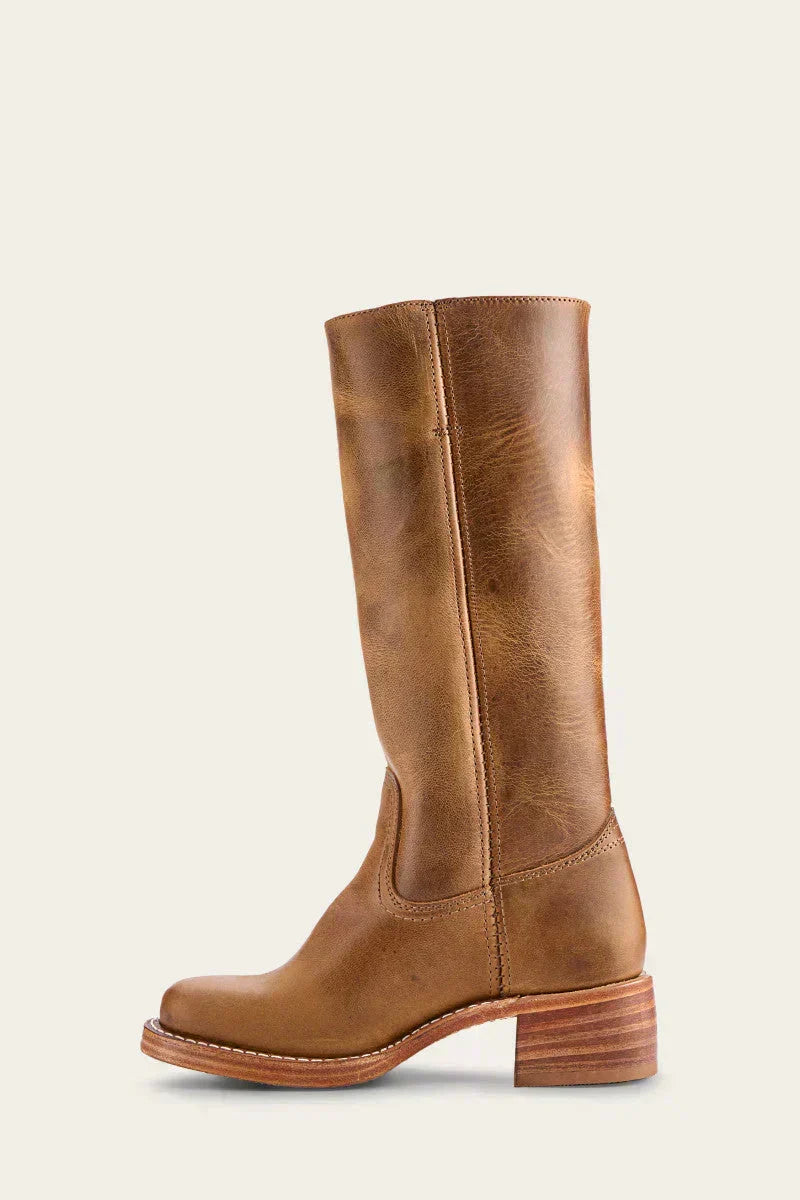 Brielle | Faux-Leather Knee-High Western Boots with Square Toe