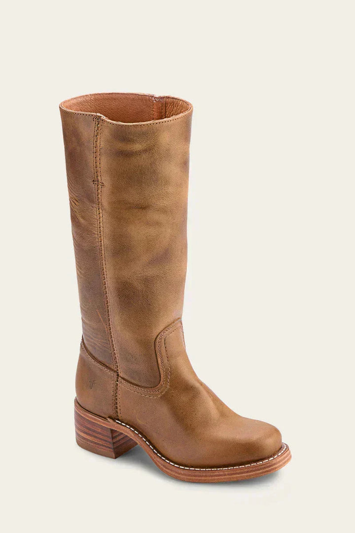 Brielle | Faux-Leather Knee-High Western Boots with Square Toe