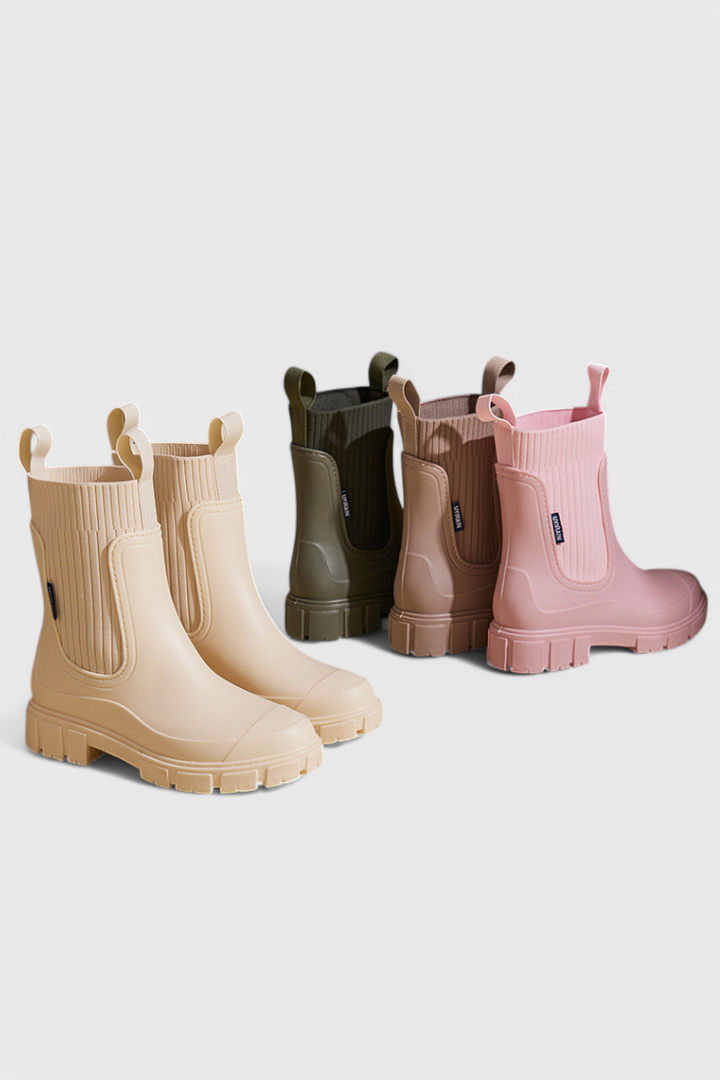 Brynn | Waterproof Chelsea Rain Boots with Chunky Lug Sole