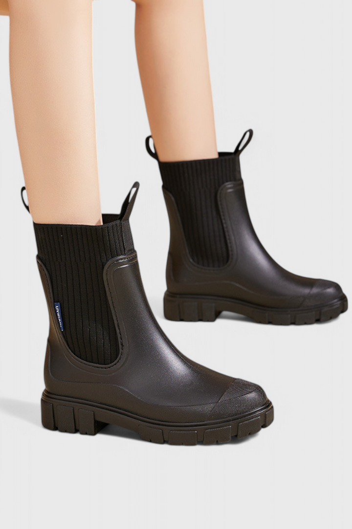 Brynn | Waterproof Chelsea Rain Boots with Chunky Lug Sole