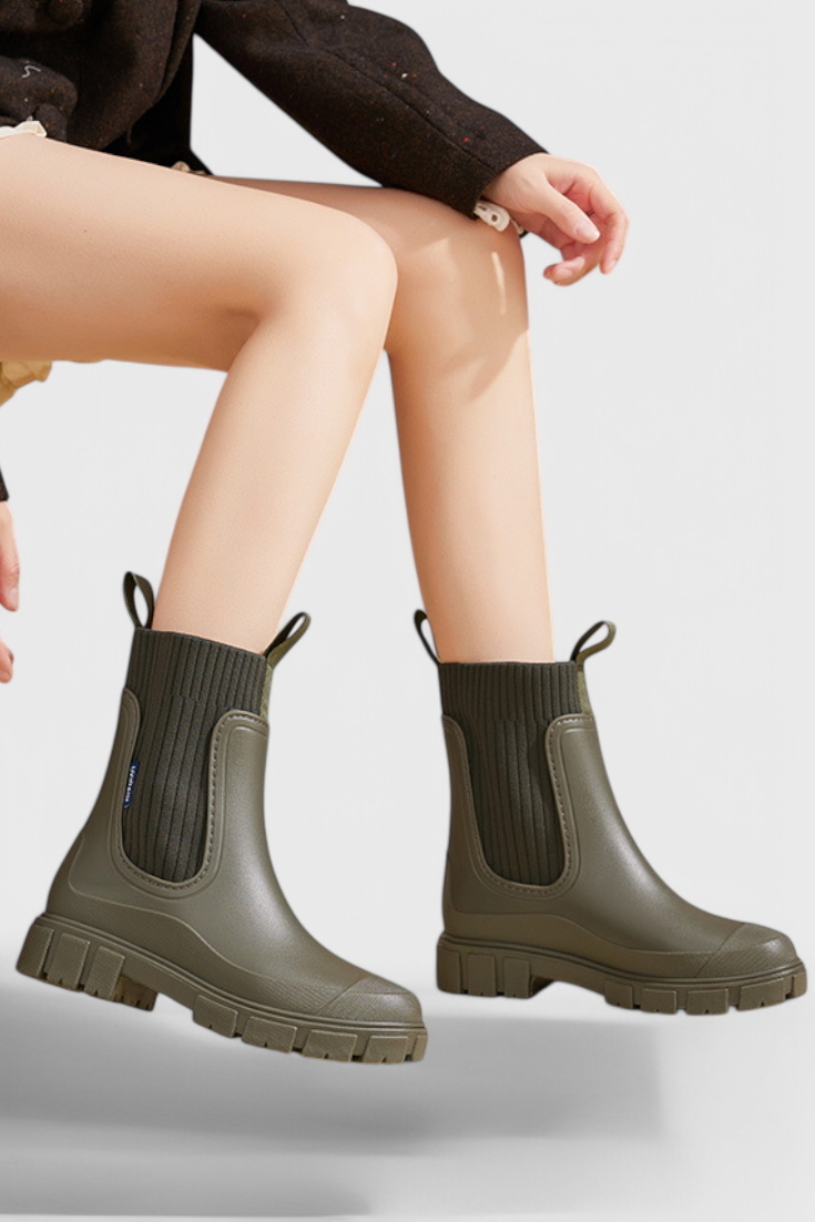 Brynn | Waterproof Chelsea Rain Boots with Chunky Lug Sole