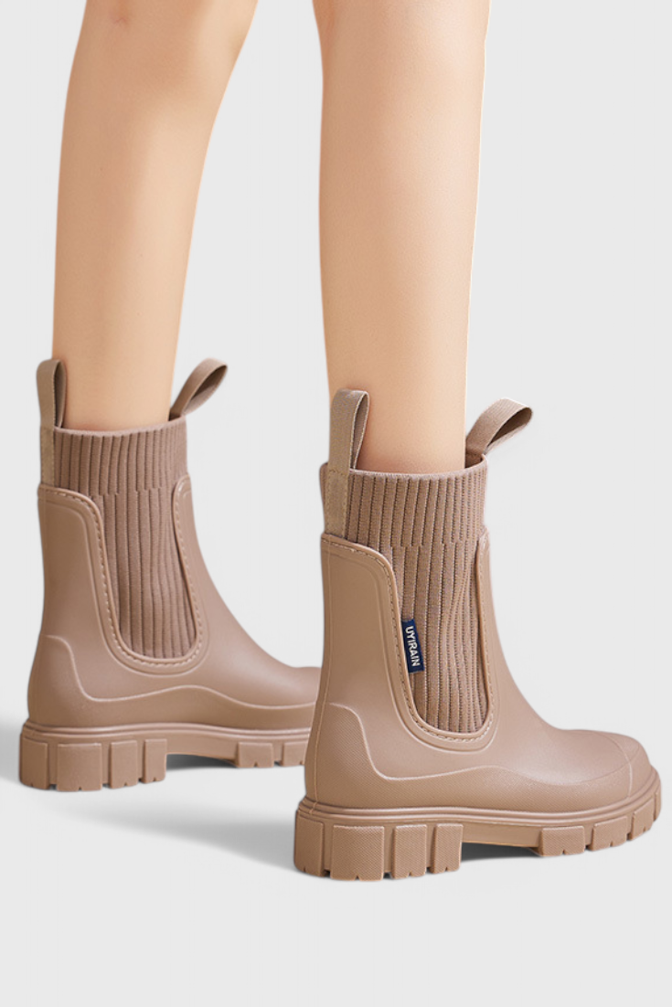 Brynn | Waterproof Chelsea Rain Boots with Chunky Lug Sole