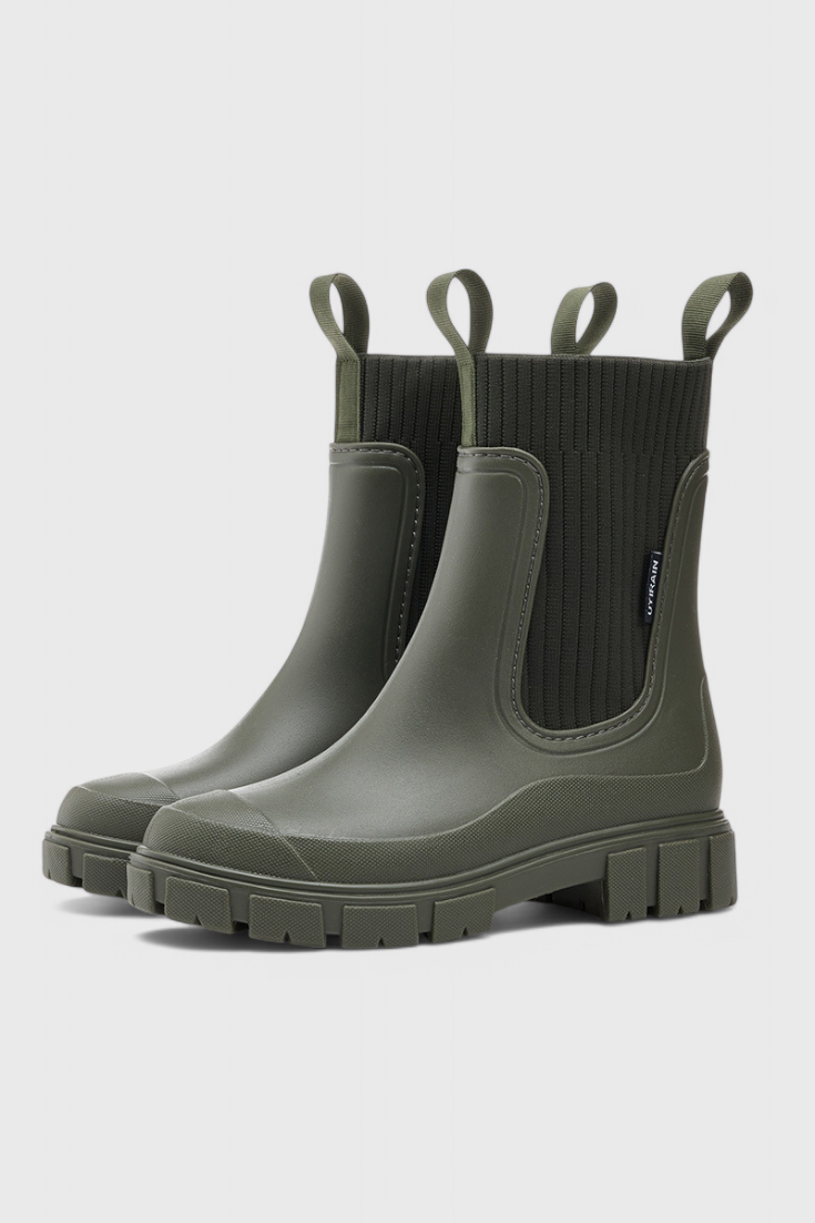 Brynn | Waterproof Chelsea Rain Boots with Chunky Lug Sole
