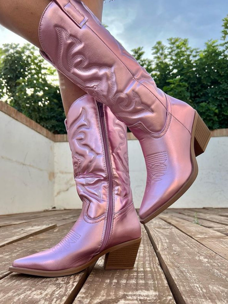 Oakley | Metallic Finish Western Cowboy Boots