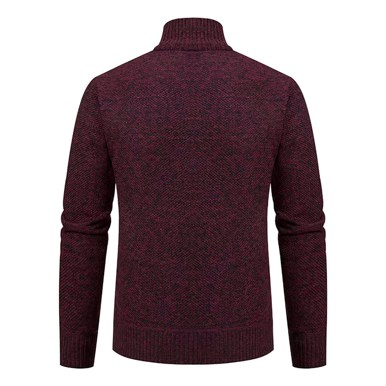 Atticus | Merino Wool Full-Zip Mock-Neck Sweater