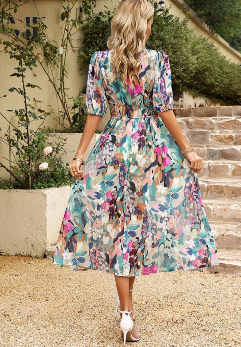 Wendy | Romantic Floral Print Relaxed Dress