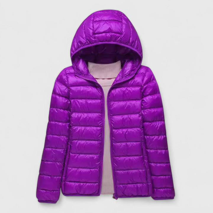 Evelyn | Lightweight Quilted Jacket with Hood or Stand Collar