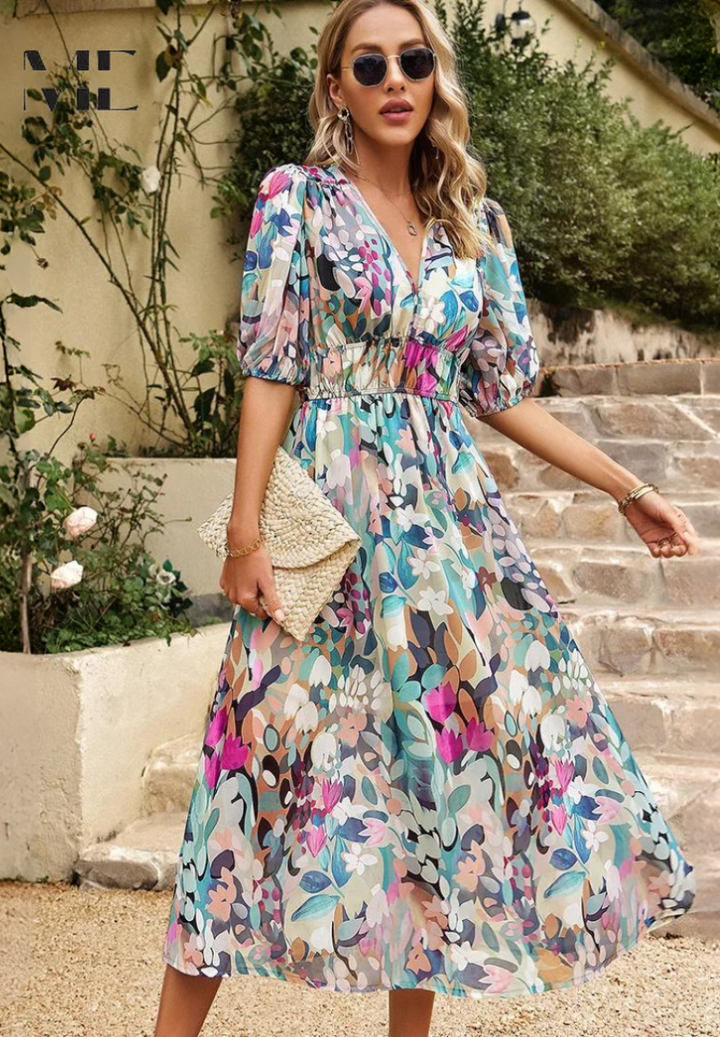 Wendy | Romantic Floral Print Relaxed Dress